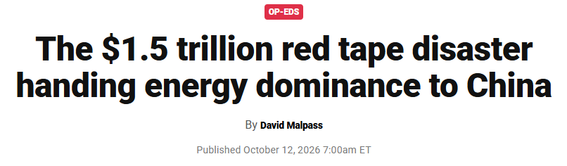 SEIA's tweet photo. "Permitting delays present a major obstacle across the entire energy system. Connection delays act like an additional tax on production. Every month and year of delay costs billions of dollars. "

@DavidRMalpass explains how permitting reform can unleash energy abundance ⬇️
https://t.co/WIZOSF7ck6
