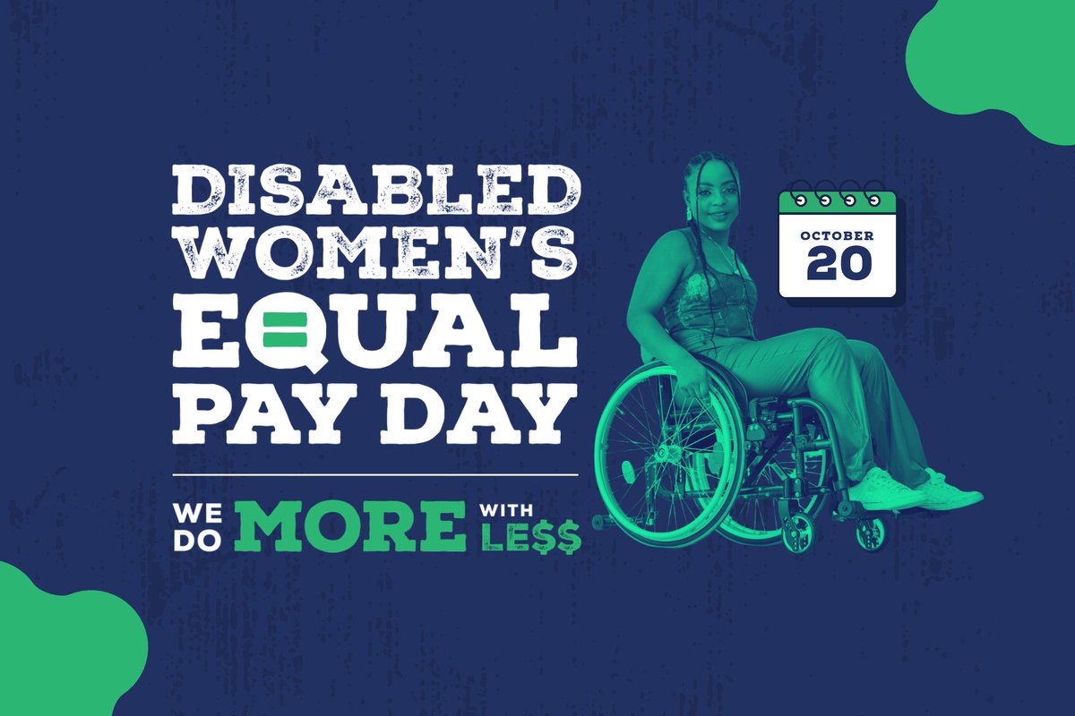 AAPD's tweet photo. It’s Disabled Women’s Equal Pay Day. Too many disabled women are forced to live in poverty due to asset limits and work requirements that restrict access to lifesaving programs like Medicaid, home health care, and SNAP. We deserve better.

Help fight for economic security for disabled women: https://t.co/UjD3zeaCZf