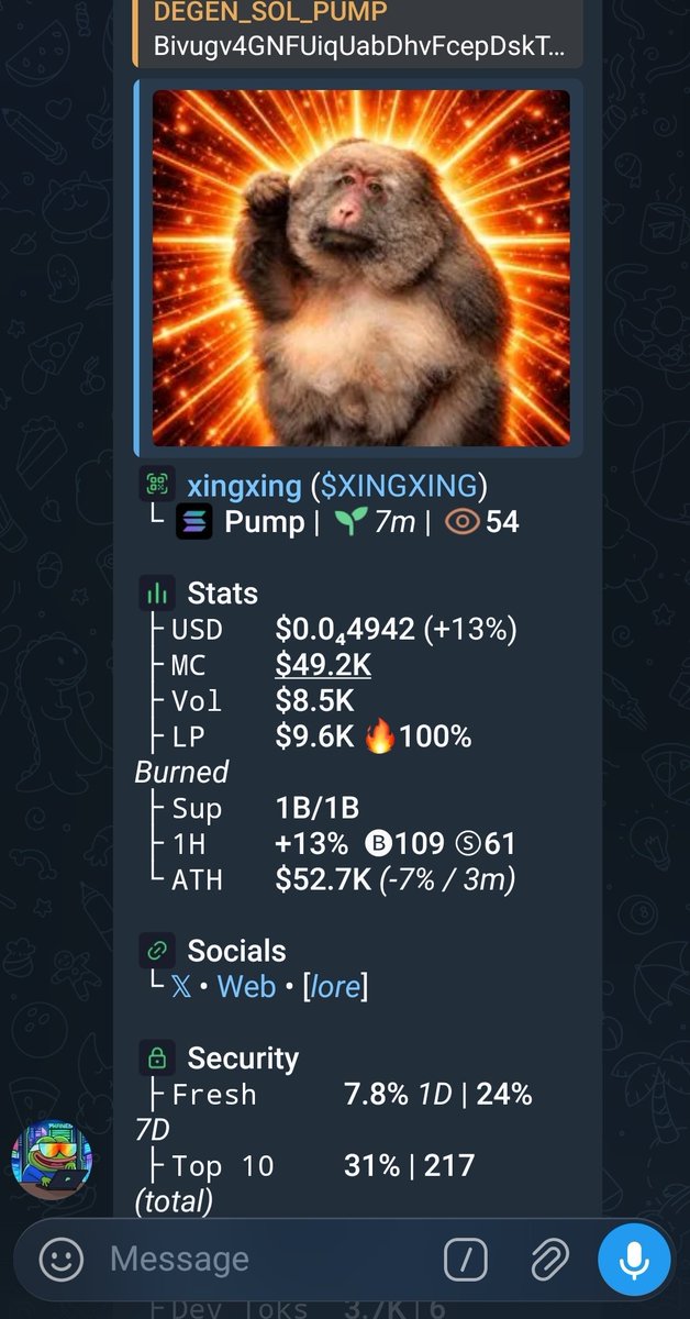 DEGEN_SOL_PUMP's tweet photo. Ca 

Bivugv4GNFUiqUabDhvFcepDskTcgPk7EtExV4mvpump https://t.co/EbdlInIUsH