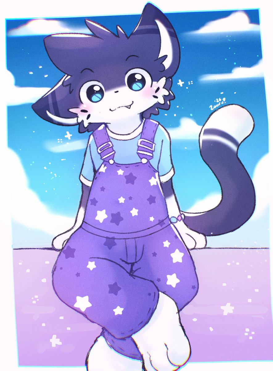 Zaaruchan's tweet photo. Overalls are cute =w= https://t.co/g4Oxqnx8D0