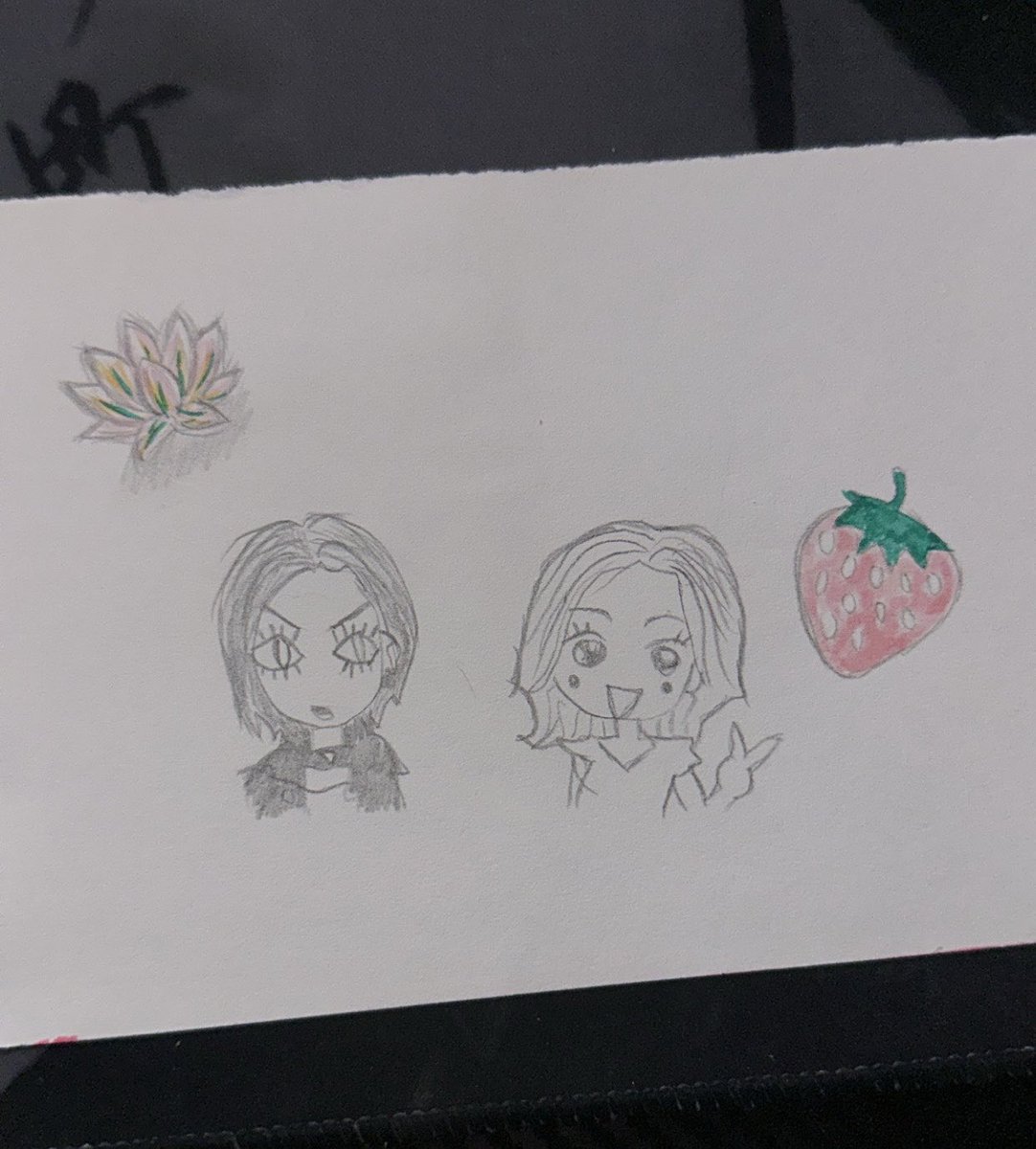 hyakkimaruu__'s tweet photo. Ma sœur elle m’a donné un dessin c’est grave mignon https://t.co/Qa1fYNskGd