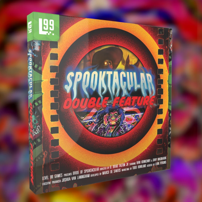 Level99Games's tweet photo. Back Bride of Spooktacular today and also pick up Double Feature!  20 new monster boards for the original Spooktacular monsters.  Double the fun with Double Feature!

https://t.co/6797LyltSy https://t.co/ClOC2r0rmi