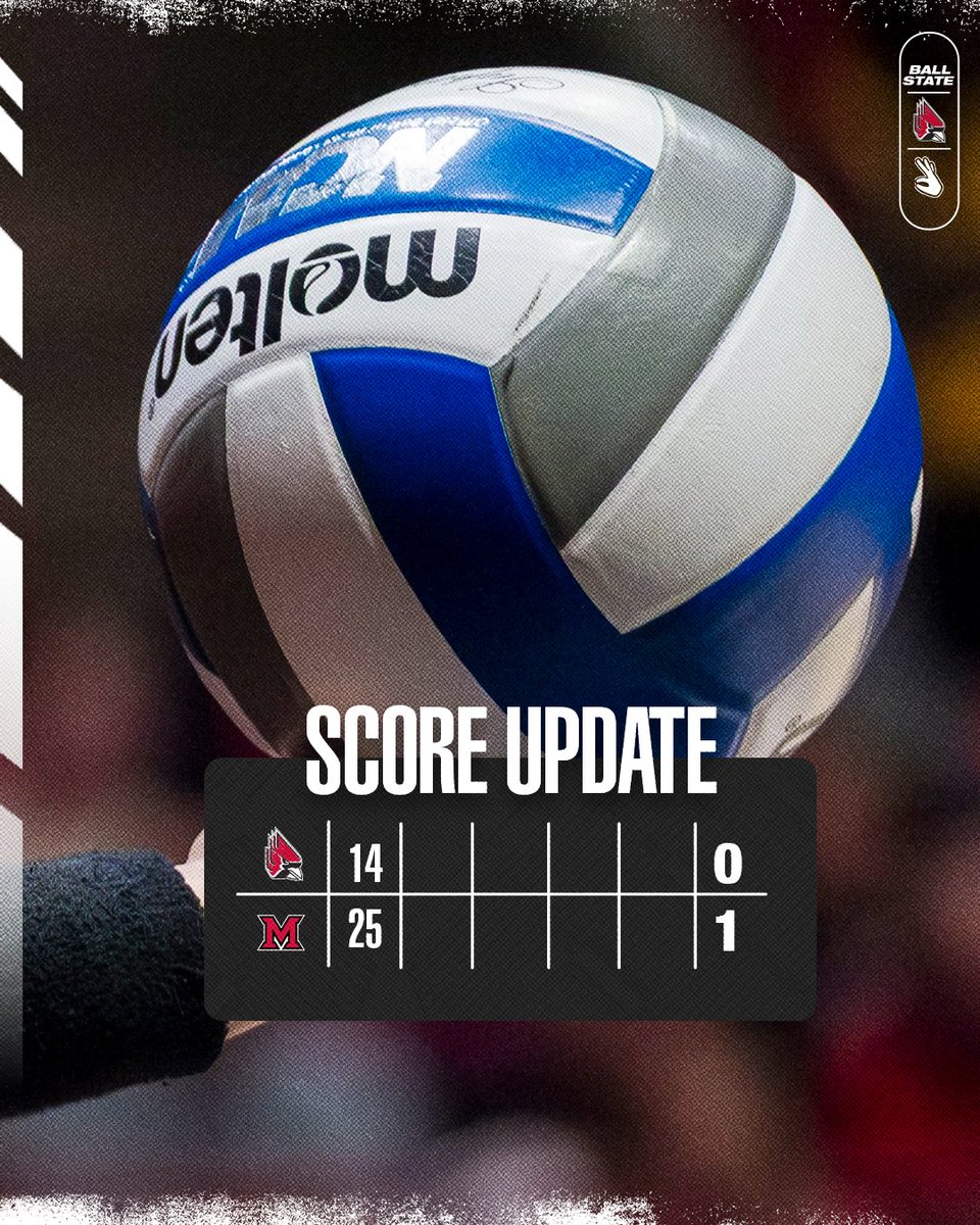 BallStateWVB's tweet photo. ... score after set 1 https://t.co/KcyTndClUF