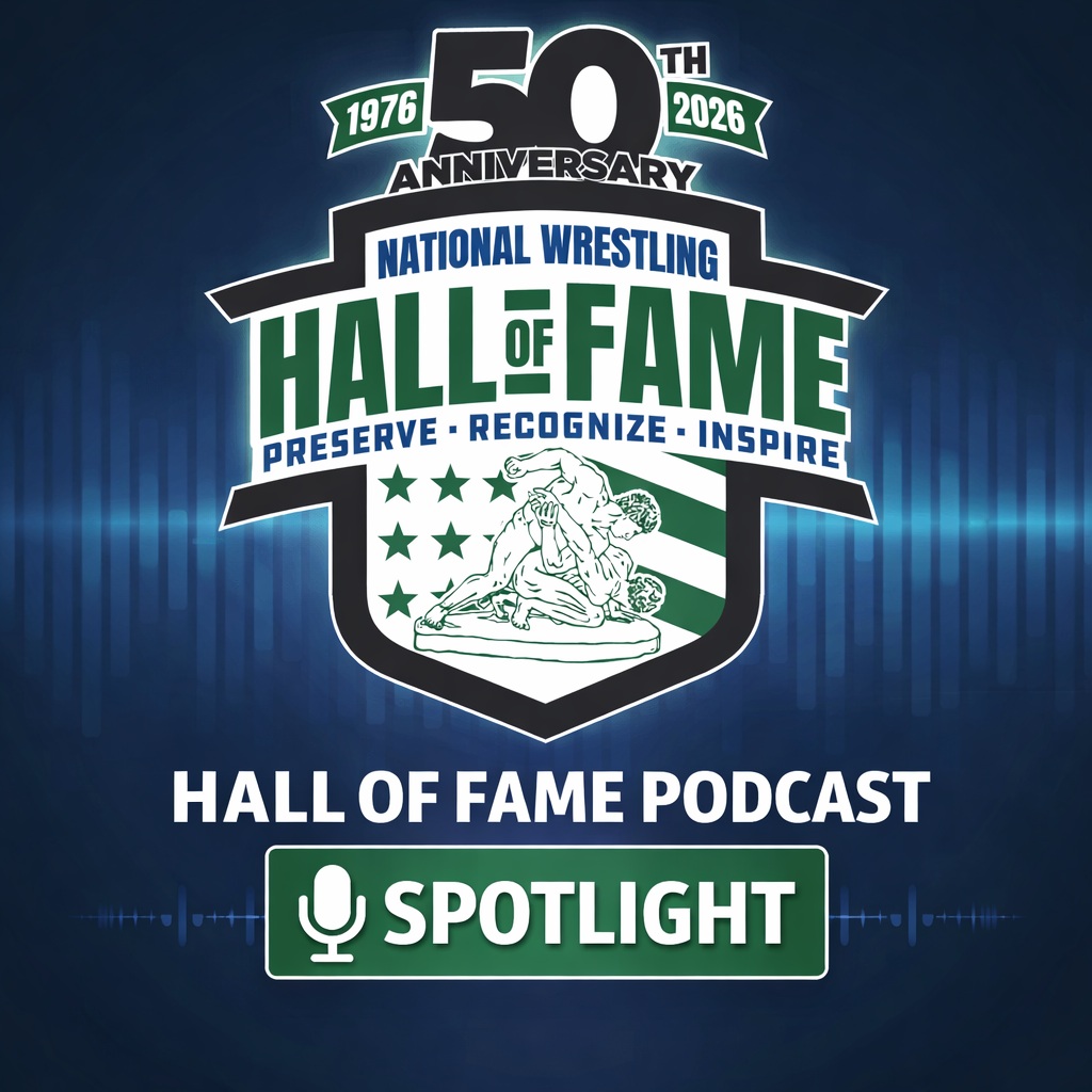 NWHOF's tweet photo. 🎙️ 50th Anniversary Podcast Spotlight

Featuring Dan Gable – Distinguished Member

Originally aired on Full Tilt

More episodes every Tuesday &amp; Thursday.

https://t.co/hMZu7NlTuc

#NWHOF50 #SportForAll #AnyBODYCanWrestle #thisiswhatawrestlerlookslike https://t.co/T4aZAkBCEu