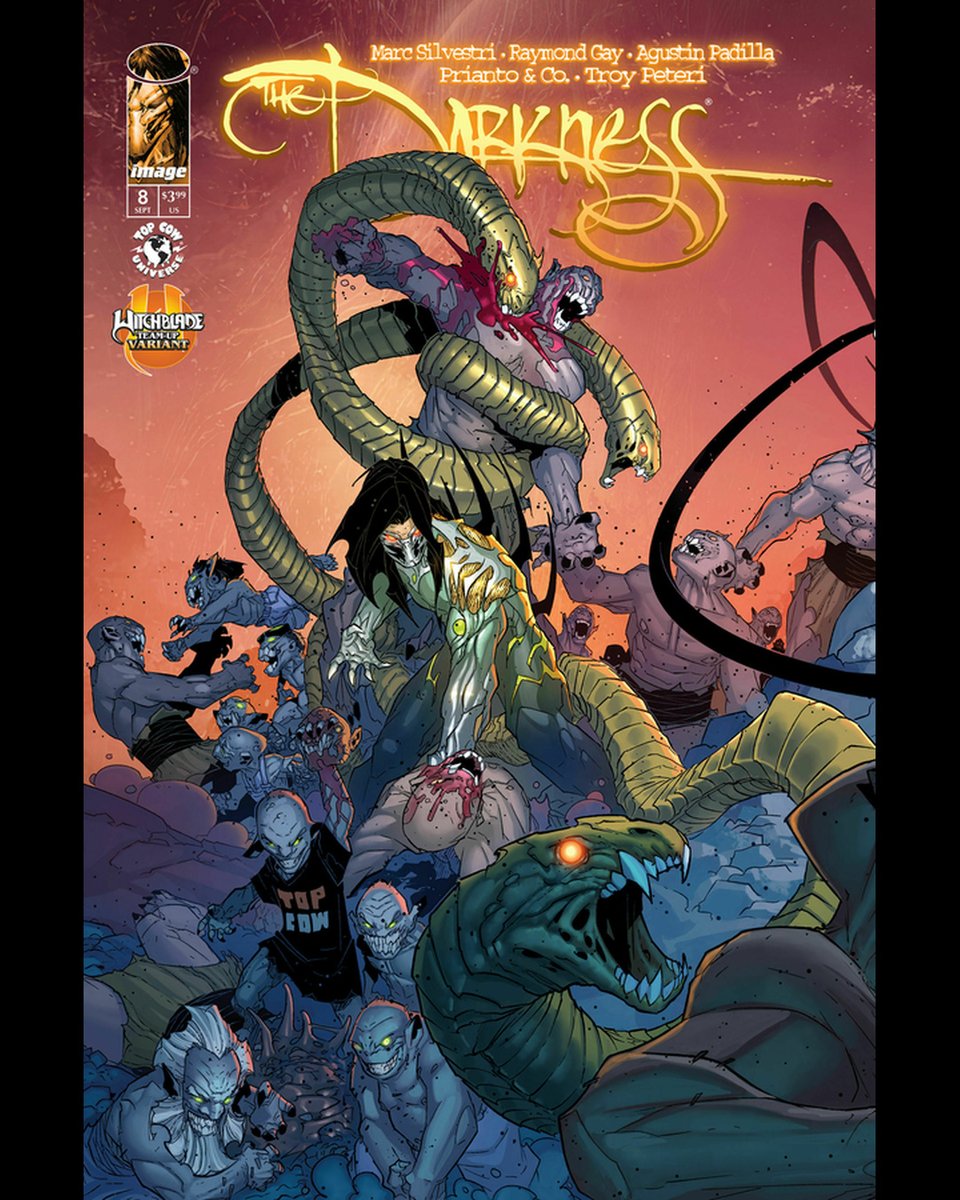 TopCow's tweet photo. THE DARKNESS DESCENDS NEXT WEEK!

Tragedy. Betrayal. Helplessness. Jackie Estacado’s life is spiraling toward rock bottom.

The Angelus’ forces are in disarray, the Brotherhood of the Darkness is scrambling and, amid the chaos and heartbreak, Sonatine makes Jackie one final offer.

Written by Marc Silvestri with art by Stefano Raffaele, Agustin Padilla and Arif Prianto, THE DARKNESS 8 arrives in comic shops Wednesday, October 28.

Contact your local comic shop and reserve your copy.

#TheDarkness #JackieEstacado #MarcSilvestri #TopCow #ImageComics #Witchblade #ComicBooks @Marc_Silvestri