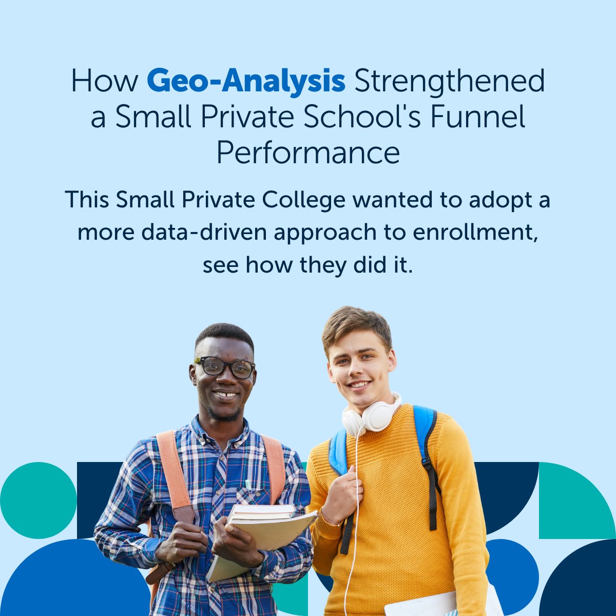 EAB's tweet photo. New Appily Partner Story 💥 

Facing tighter #Enrollment pipelines and budgets, this college wanted to adopt a more data-driven approach to enrollment and focus its dollars on the most impactful investments. They wanted clear visibility into which inquiry markets would drive the most benefit to their funnel and needed a partner who could provide that data-driven insight.

The geo-analysis also identified new areas for their marketing efforts, creating additional opportunities for strategic growth. After EAB’s granular data insights produced results, they redirected a portion of their budget away from other sources to invest more in Appily, demonstrating the institution’s confidence in EAB.

See how they did it: https://t.co/Bep3Mlz5W1
#EnrollmentManagement #EnrollmentLeaders #HigherEd #DigitalMarketing