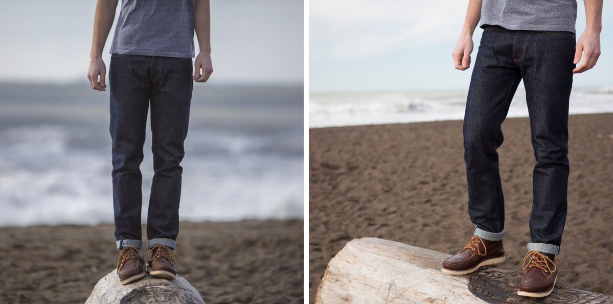 WellBuiltStyle's tweet photo. Selvedge denim jeans with your boots🤌

Showing off that cuff. Beautiful aesthetic. 

Btw - Gustin just put their iconic 1968 Selvedge denim on sale for $99 bucks (affiliate): https://t.co/fnyVjMxS8D

Steal of a deal for American made (using American denim fabric!) jeans. And they are also offering a 30 day return/exchange as well. 

These are a pre-order though, but even still it's a great deal. Buy these and then wear the hell out of them for the next 5-10 years.