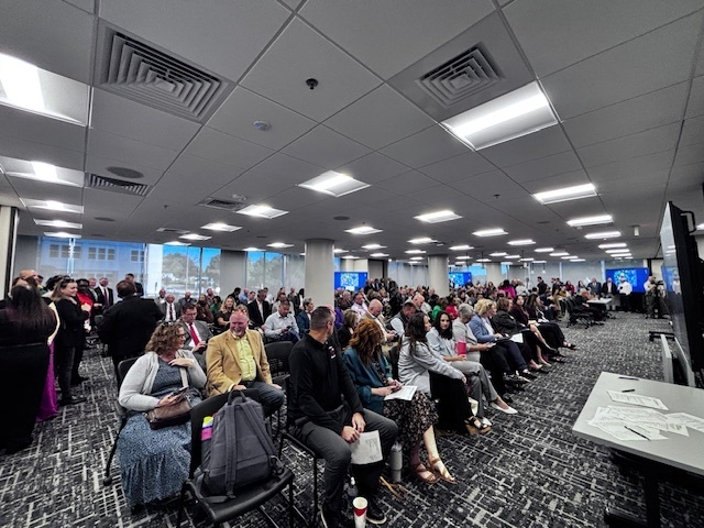 MASALeaders's tweet photo. Over 140+ MASA members gathered in Jeff City today for the State Board of Education mtg., demonstrating their commitment to Missouri's students, schools, and communities. Thank you to @MOSchoolBoards for allowing us to host our luncheon at the Center for Education Safety. https://t.co/em2nIgASs9