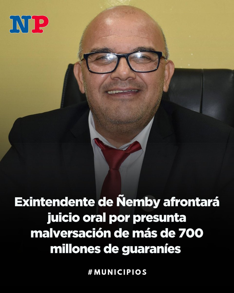 NOVA_Paraguay's tweet photo. ⚖️ El exintendente de Ñemby ira a juicio oral. Esta acusado por desvio de fondos en obras públicas.
Leé la nota completa en https://t.co/SamE8BwyWo
¿Qué opinás? Te leemos 📲
.
.
.
#NOVAParaguay #TomasOlmedo #Ñemby #Juicio #Fondos #Malversacion https://t.co/dbWzVQ5JJm