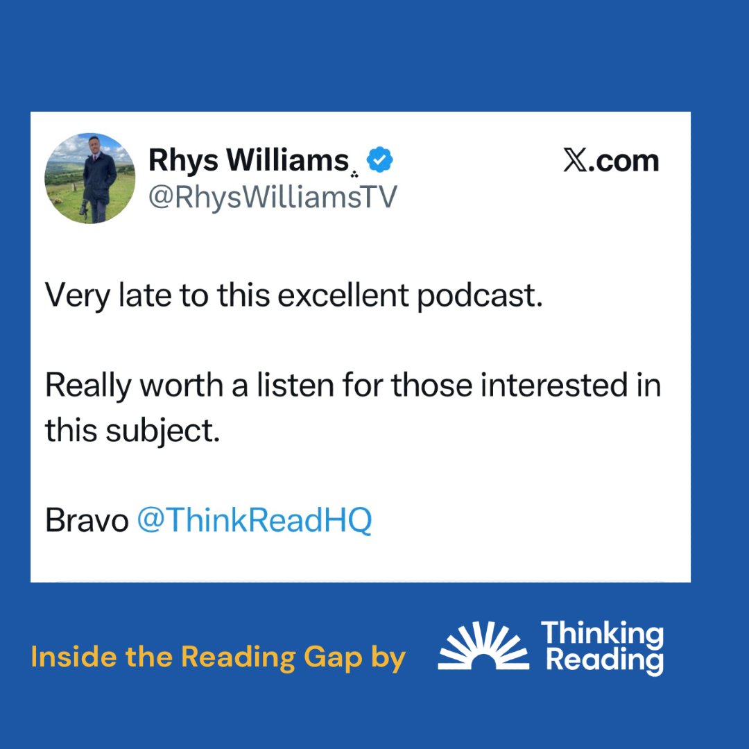 ThinkReadHQ's tweet photo. Looking for a new podcast to listen to on your commute tomorrow? Our podcast series "Inside the Reading Gap" is a succinct 4 part series. Reading problems are solvable and explain what it takes &amp; we show that teaching can change lives. Listen wherever you get your podcasts. https://t.co/PcB3zZJF2O