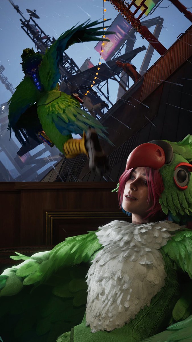 playspine's tweet photo. – How many skins do you need?
– Yes.

Here are five Redline outfits revealed so far: her classic suit, the Ultraviolent leather bodysuit, the Dressed to Kill red dress, Demon in the Shell, and Hard Beaked, aka the parrot outfit.

Each skin has a story behind it, and their names reference the action movies that inspired SPINE. We’ll get into those soon.