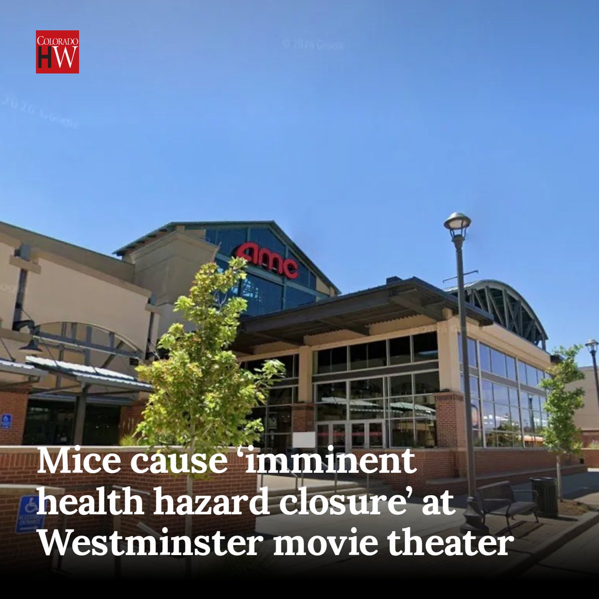 CoHoWeekly's tweet photo. Mice cause ‘imminent health hazard closure’ at Westminster movie theater https://t.co/EEYJgolpin https://t.co/m9tnlKUkJt