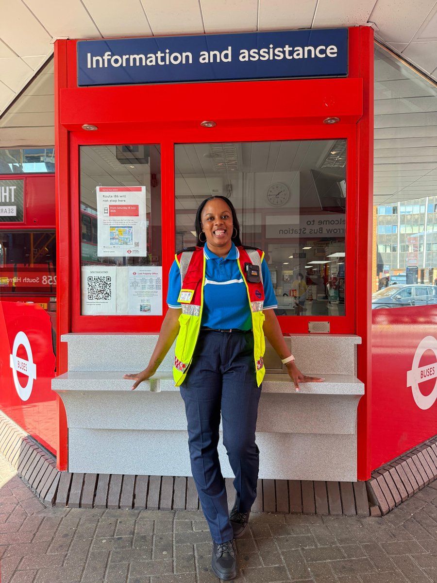 TfL's tweet photo. Going above and beyond for a vulnerable customer 💙 

Recently, Bus Station Controller Winsome was working at Harrow Bus Station when an elderly customer approached her window and asked to buy a ticket to Athens, Greece. 

Winsome quickly realised that the customer was upset and confused. After taking the time to sit and talk with her, she discovered that she couldn’t remember her postcode. 

Rather than simply directing her elsewhere, Winsome went the extra mile. She accompanied the customer on a 30-minute walk home, supported her when she nearly fell, and stayed with her until she knew she was safely home. 

When they arrived, the customer’s daughter spoke through the doorbell camera to thank Winsome for bringing her home safely. 

The following day, Winsome arrived at work to find a handwritten card and flowers from the customer’s family. She learned that the lady had dementia, and her daughter was incredibly grateful for the kindness and care Winsome had shown. 

Thank you, Winsome, for going above and beyond to support a vulnerable customer and for showing such compassion and kindness.  

#TfLCares #CustomerService #LondonTransport