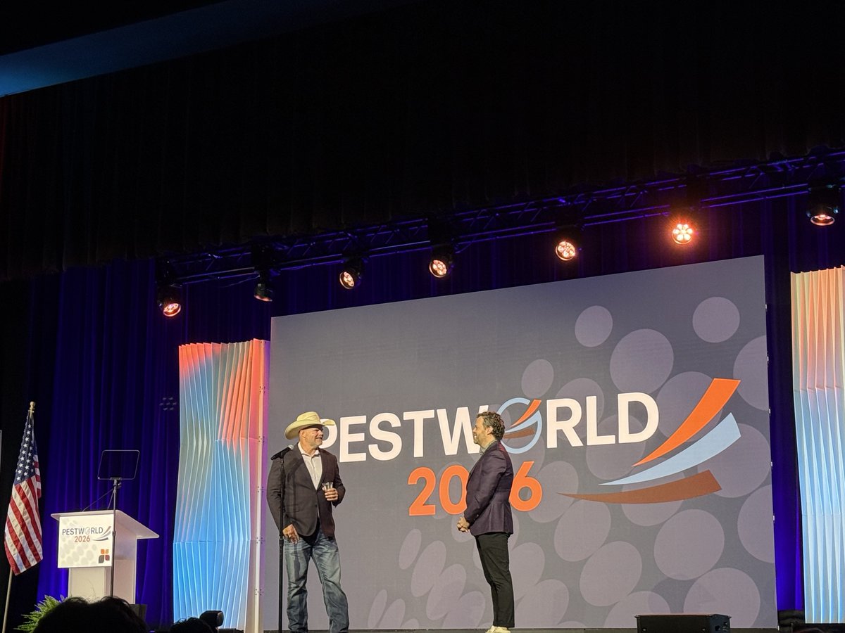 PCTMagazine's tweet photo. NPMA PestWorld 2026 officially kicked off in Grapevine, Texas! This year’s opening ceremony was highlighted by an opening performance from mentalist Sean Bott and remarks about the state of the pest control industry from NPMA CEO Dominique Stumpf. Check out PCT Online for more. https://t.co/ht7HTRqY0D