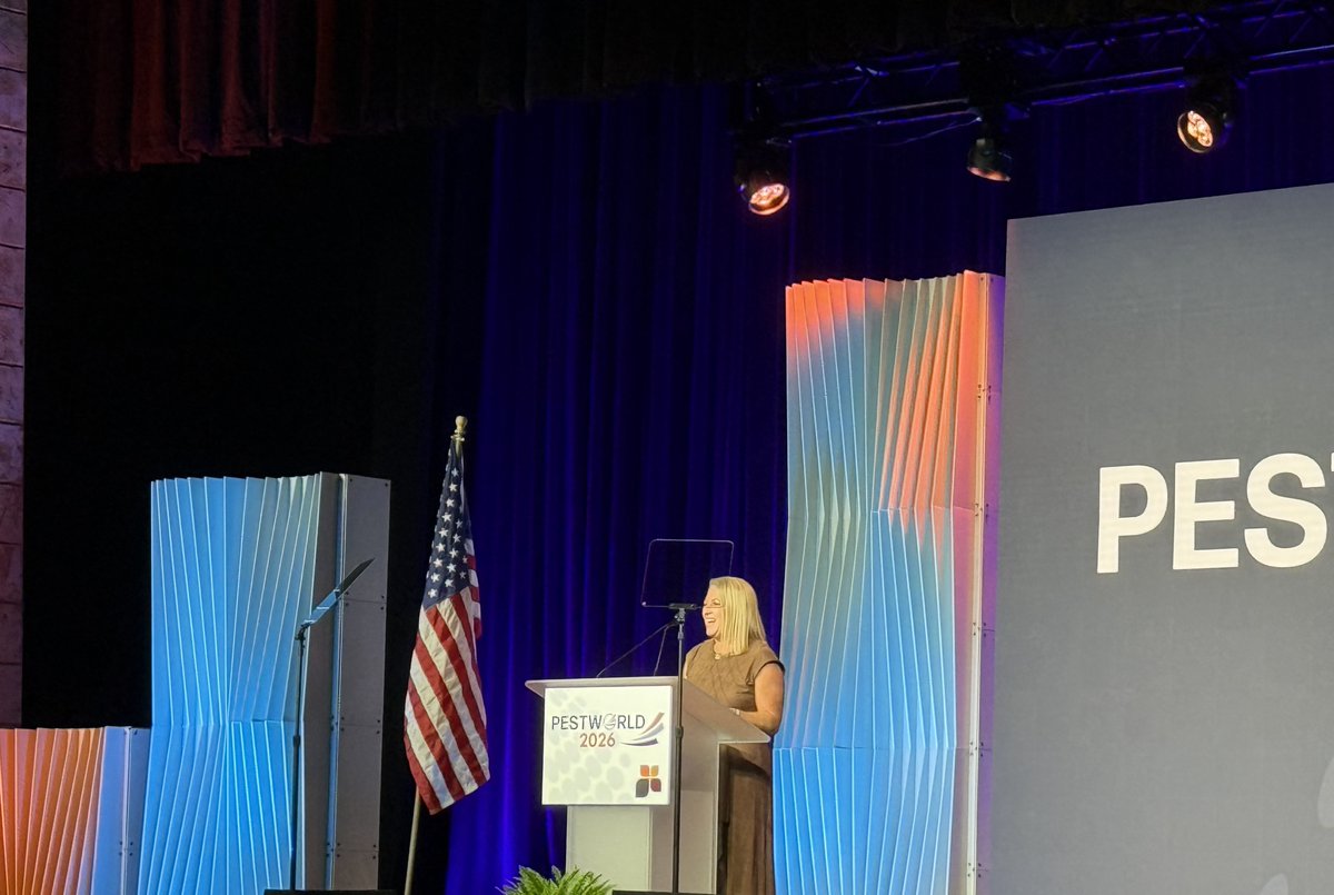 PCTMagazine's tweet photo. NPMA PestWorld 2026 officially kicked off in Grapevine, Texas! This year’s opening ceremony was highlighted by an opening performance from mentalist Sean Bott and remarks about the state of the pest control industry from NPMA CEO Dominique Stumpf. Check out PCT Online for more. https://t.co/ht7HTRqY0D