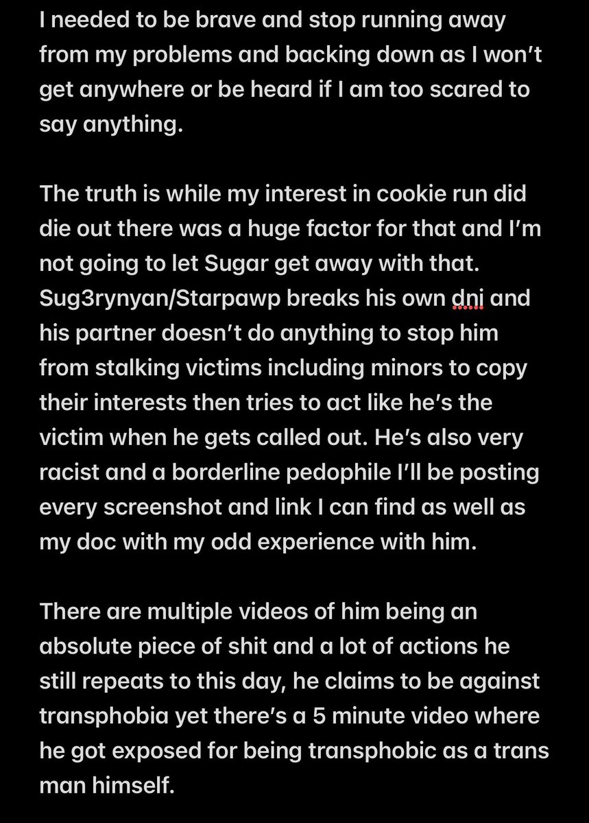 ovenpIay's tweet photo. Okay redoing cause twitter deleted my thread because I can’t have nothing

#vrtuber #cookierun

Hi, please don’t support @Starpawp he is a serial stalker, racist, and a borderline pedophile. https://t.co/n1rU9BkZlh