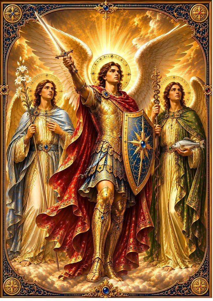 Cath0licP0dcast's tweet photo. Saint Michael,Saint Raphael and Saint Gabriel, pray for us.. https://t.co/JpHUki8iBb