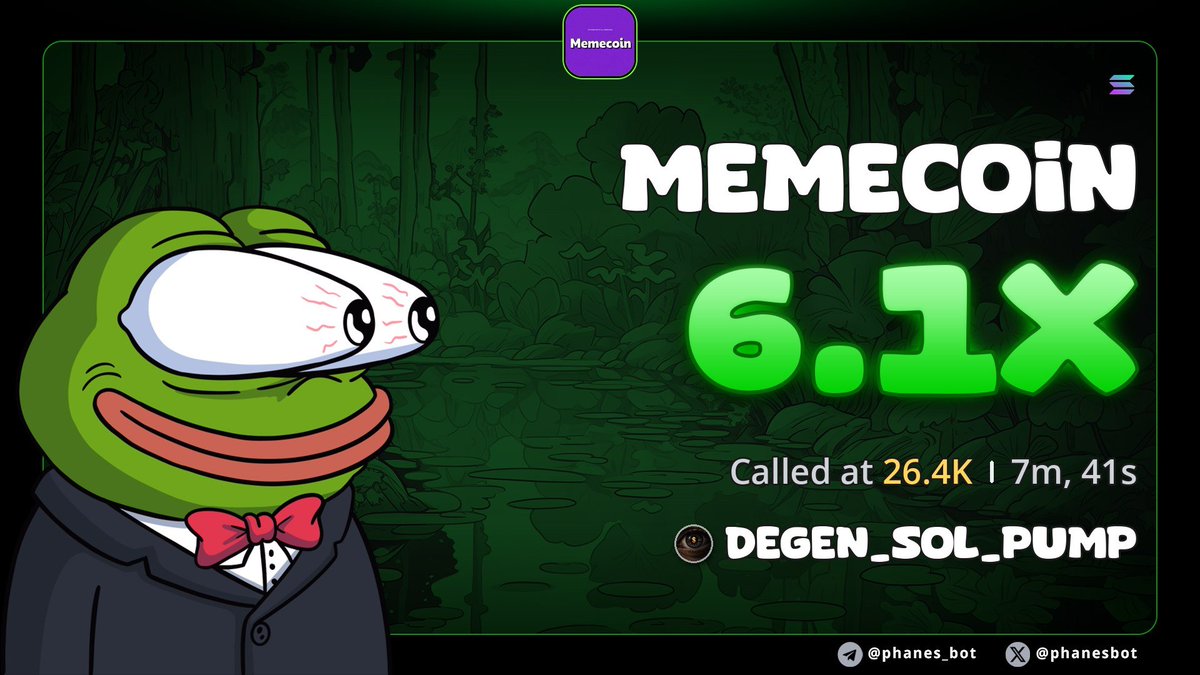 DEGEN_SOL_PUMP's tweet photo. Amazing 6X profit up on $MEMECOIN 

417EQe5y94JAcFNRsi6BLPd1kCFzDM98TsWoBKmZpump https://t.co/3WPKGPFfTq
