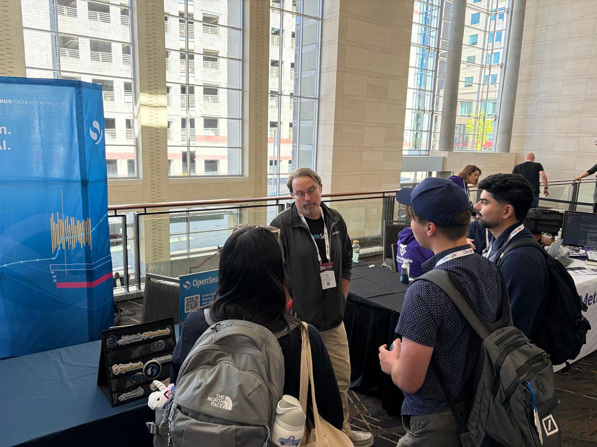OpenSearchProj's tweet photo. At All Things Open, OpenSearch Ambassador @Horovits took the stage to explore how OpenSearch, Prometheus, and OpenTelemetry are joining forces for better observability, while fellow Ambassador Eric Pugh kept the community conversations going at the booth.

Join the community: https://t.co/yYJqTcq3Uf