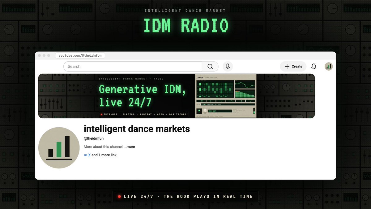 theidmfun's tweet photo. a 24/7 youtube radio for $IDM is on the way

trade and you'll hear yourself on air. tune in soon https://t.co/nlMINLcUI2