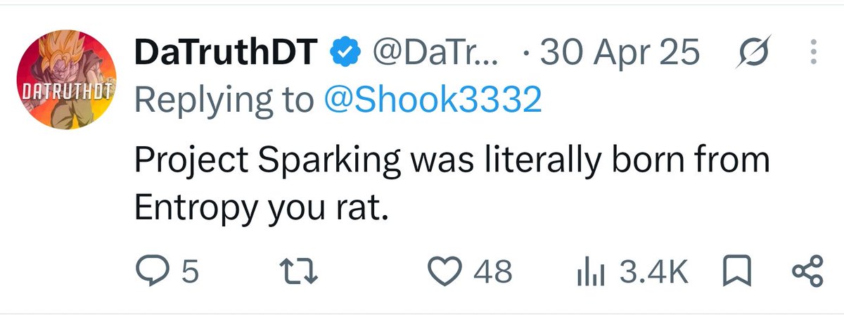 Jet_IA's tweet photo. @SkyfuryDX @PROJECTSPARKING @DaTruthDT He'll never touch anything related to sparking cuz of this https://t.co/tNW5HQGw6E