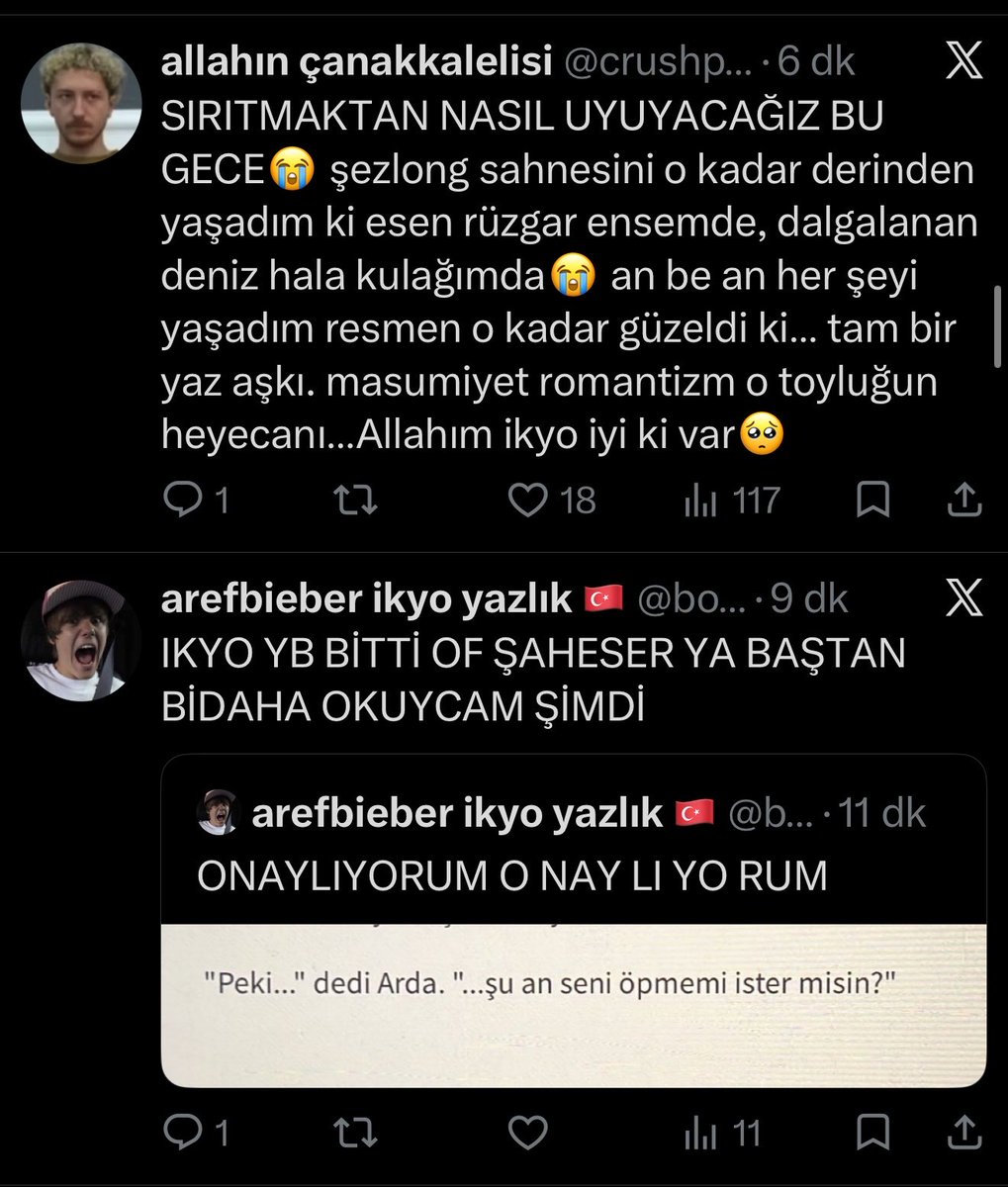 liorafinley's tweet photo. tüm taym ikyo tweetleriylr dolmuss😭 ikyo world domination gercekten HALA BİTİREMEDİM SPOİLER YEMEK İSTEMİYORUM😭😭😭😭😭😭😭 https://t.co/u1cwhkiv1O