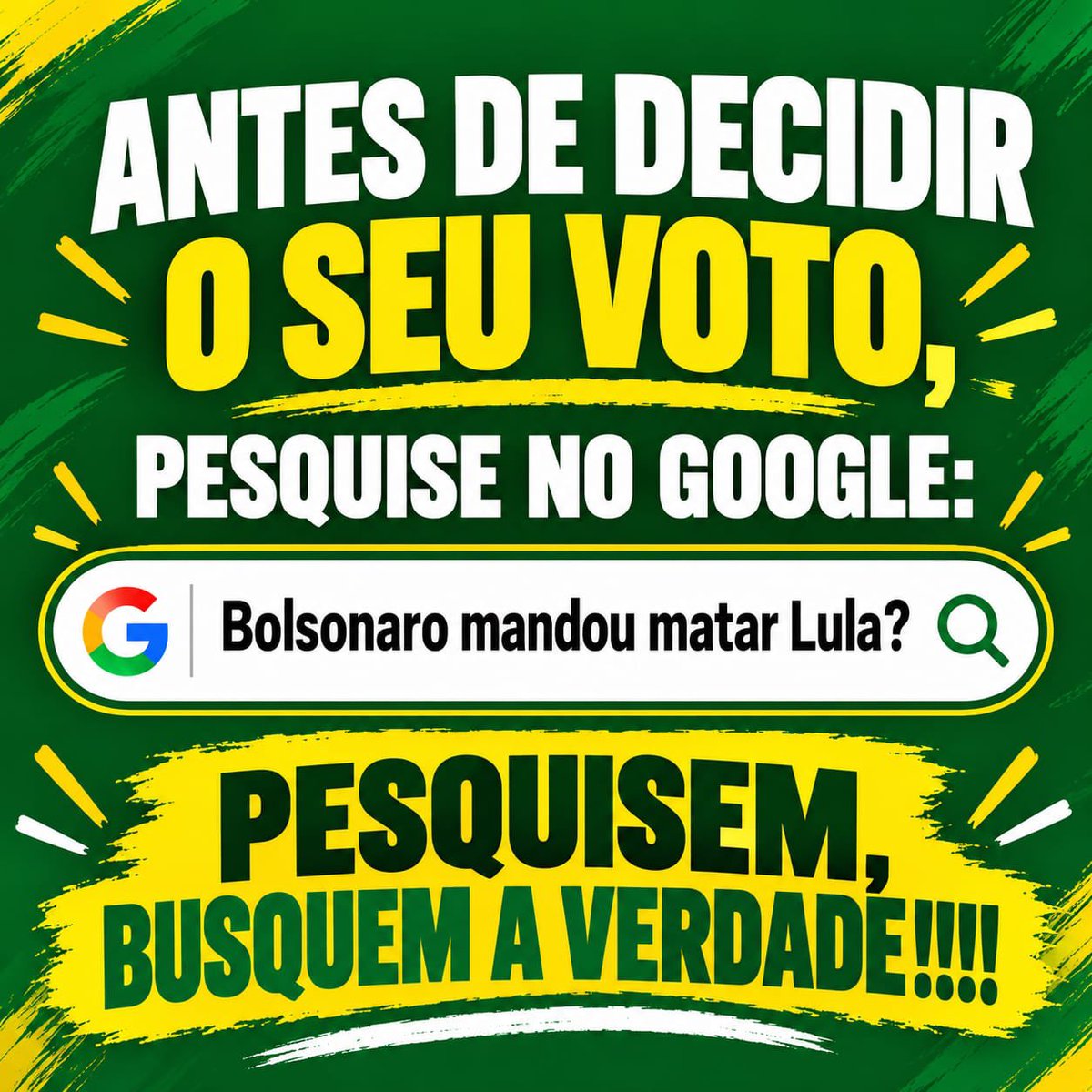 Fontes_novo's tweet photo. Pesquisa punhal verde e amarelo 

#PesquiseBolsonaroMandouMatarLula https://t.co/XVYwuCOPsO