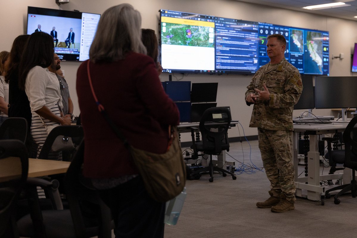 TheCalGuard's tweet photo. The Governor’s Innovation Fellows recently visited the California Military Department Headquarters. They are members of a program managed by the Office of Data and Innovation. They met with leaders and staff and learned how the department serves Californians through emergency response, operations, and innovation.
 
The visit gave Fellows a firsthand look at how CMD carries out its mission and approaches challenges bringing new perspective to the work they are leading across state government.
 
The third cohort includes 15 Fellows from 7 agencies and 11 departments. Under ODI's leadership, the Fellows are tackling priority projects focused on improving government efficiency, service delivery, and the experience of Californians. @CAgovernor @CaliforniaODI