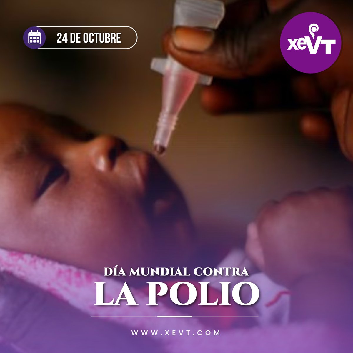 xevtfm's tweet photo. #24DeOctubre | Día Mundial contra la Polio

#LasEfemérides🗓️ #SeñalQueUne📡#XEVT🎙️ https://t.co/NRsAyJaIol