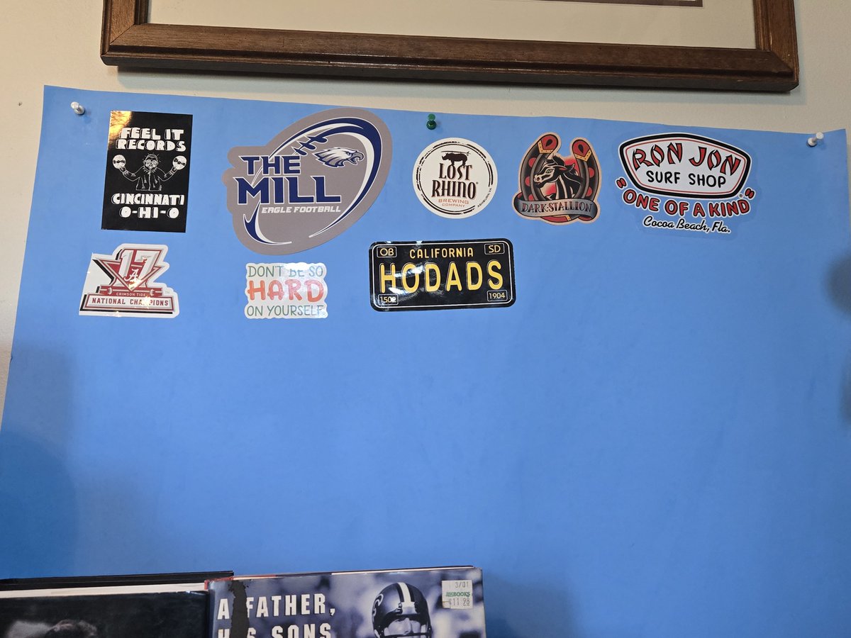 TheOwenReport's tweet photo. I got the idea one day to create a sticker wall to show things that I like and stickers from the places I've been.
I've always believed stickers can tell stories. https://t.co/VwVSNno5Jz