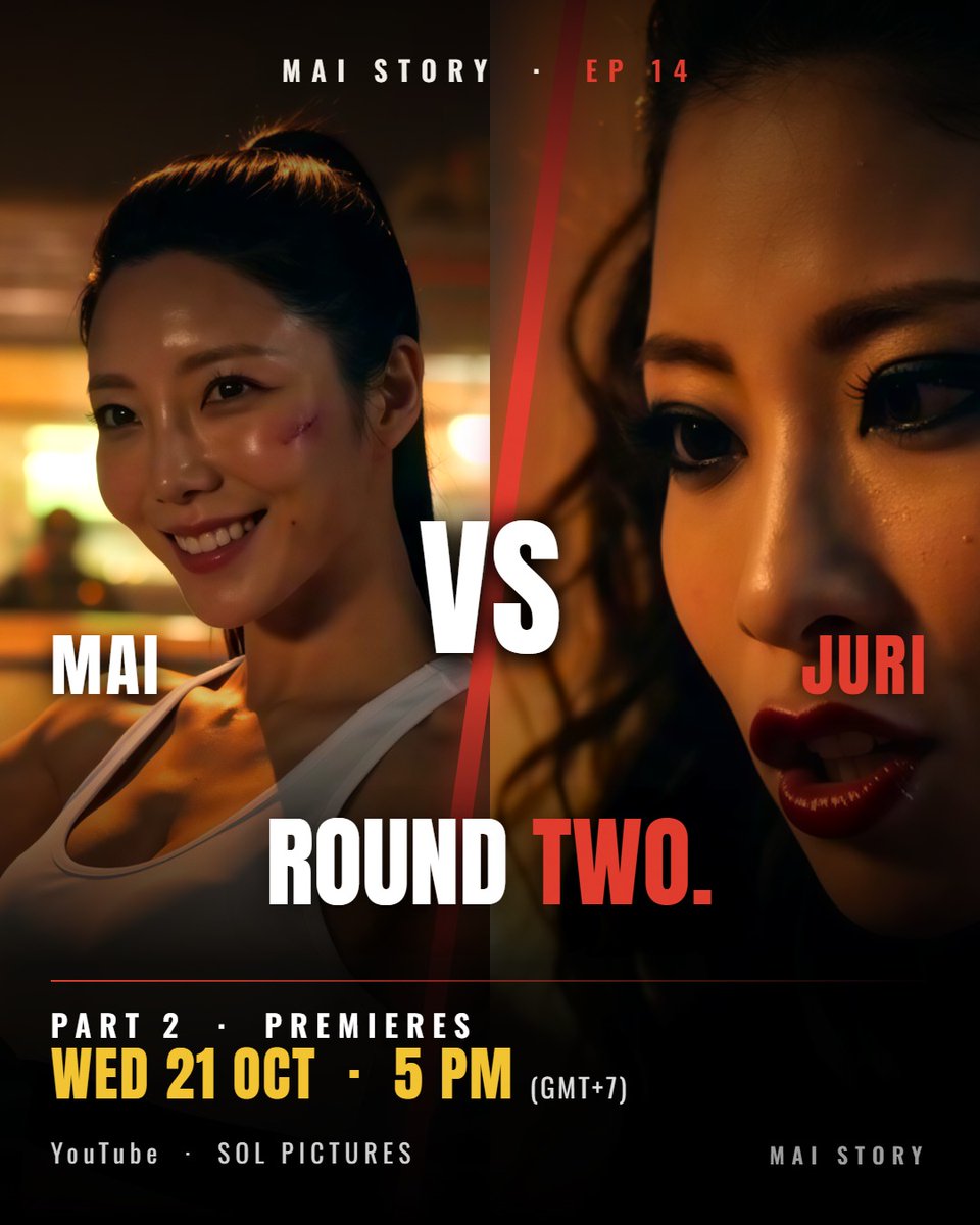 ParsertPashdaw1's tweet photo. PART 2 — TODAY, 5 PM (GMT+7).

Mai vs Juri, round two. Dahae vs Akari. And one win from years ago that someone else paid for.

https://t.co/6MvhxOg1vt

#MaiStory #Catfight #FemaleFight #AIFilm https://t.co/K8Hbx9Sf0T