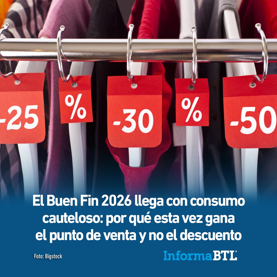 InformaBTL's tweet photo. 62% de los #consumidores potenciales combinará tiendas físicas y digitales durante #ElBuenFin 2026. La ejecución en el #puntodeventa será decisiva para convertir comparaciones en #compras.

Sigue leyendo 👉 https://t.co/D51PzPtDWr

#retail
#marketing
#buenfin https://t.co/NjgoSSTXSS