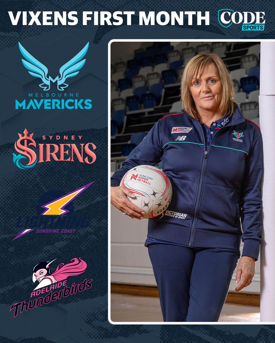 CodeNetball's tweet photo. Opening the season with a derby against the Mavericks and a visit from the other SEN team the Sirens, the Vixens have no excuses to make a winning start in 2027. 

Every team’s opening month graded ➡️ https://t.co/LzrMENAiVN https://t.co/7ux1YfQngV