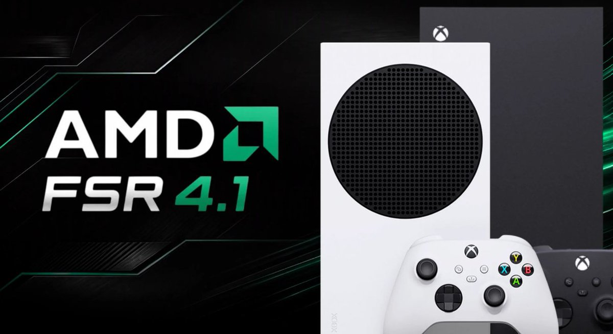 WindowsClubBr's tweet photo. AMD FSR 4.1 é confirmado para consoles Xbox Series X|S e dispositivos ROG Xbox

https://t.co/9F9RMrDdh4 https://t.co/Pwv1dGt3Gr