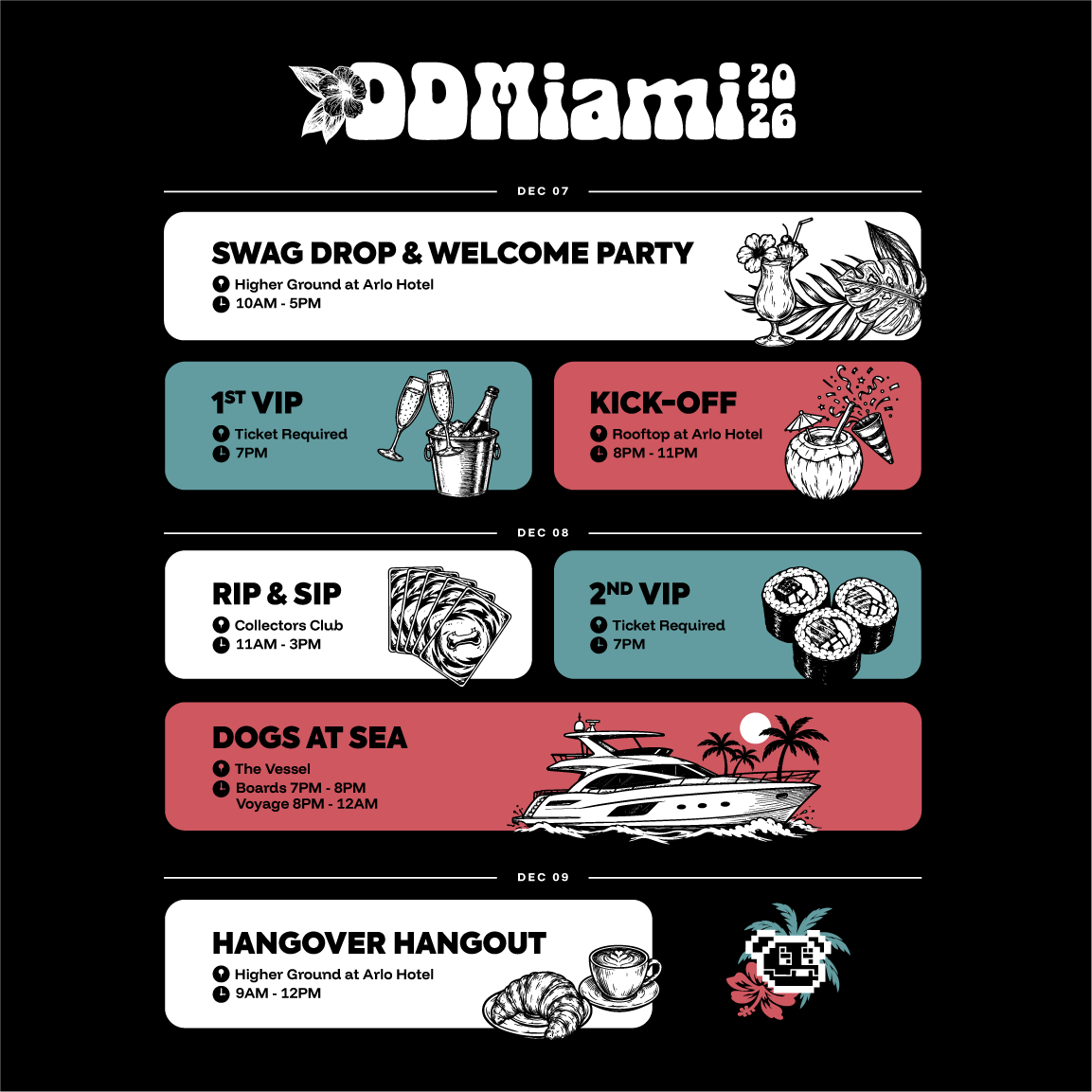 doginaldogs's tweet photo. The official DDMIAMI 2026 schedule is live.

👉 https://t.co/LhJi2voGF8 https://t.co/2mo5nY2er4