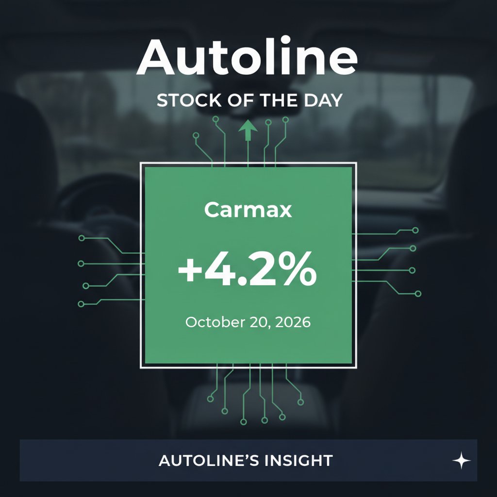 Autoline's tweet photo. Carmax was up 4.2% today, topping the Autoline Retail Stock Index. After strong unit performance and plans for further cost cuts, 1.49M traded, $79.96M in value, $7.64B market cap. https://t.co/ubhJJHRvm5
