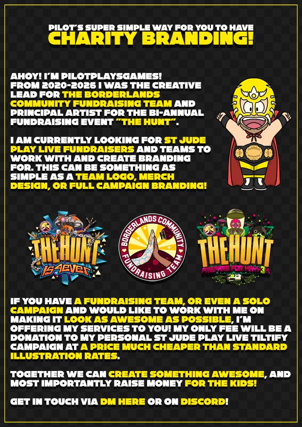 PilotPlaysGames's tweet photo. If you're looking to create a Fundraising Campaign and want it to look as awesome as possible, drop me a message! Here's all the details: https://t.co/LVl93s8sqH