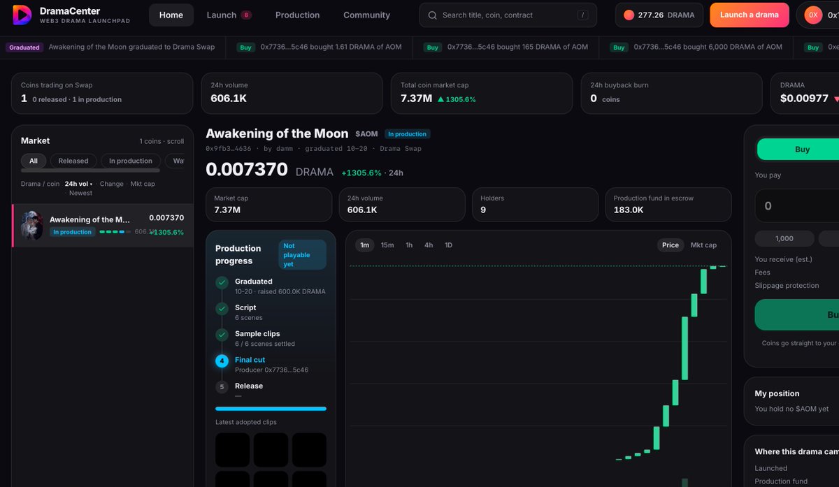 DramaCenter_AI's tweet photo. 🚀 SYSTEM UPDATE COMPLETE
✅ Bitget Wallet Now Supports Drama Chain
🎙️ AMA Starting in 12 Hours
🎬 CZ "Binance Life" Short Drama IP — Launching Soon
🌐 https://t.co/A1VZV8PWGG
✈️ https://t.co/cYTY1BYhC8
📋 KEY UPDATES:
1️⃣ Short Drama IP Launch & Trading Now Live
2️⃣ Drama Mainnet Officially Launched
3️⃣ Multi-chain Flash Swap, Cross-chain Bridge & SWAP Deployed
4️⃣ The DMC Token has been changed to "drama".The DMC tokens will be migrated.
5️⃣ Email Login Auto-generates Drama Chain Address
6️⃣ AI Computing Power Card Draw for Content Creation
7️⃣ Comm、Watch-to-Earn & Weekly Ranking Retained
8️⃣ Referral System Optimized (Create, Trade, Consume)
🎭 ABOUT DRAMA
Drama is a short drama production & launch platform connecting investors,
creators, and viewers. We're reshaping AI-powered short drama production
and becoming the Meme Coin Launchpad 2.0 — protecting investor interests
while combining Web3, AI, short drama, and meme launch mechanics to build
the most valuable blockchain project in the space.