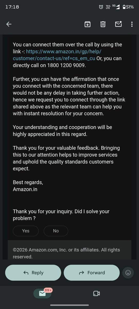 Utkarsh18549222's tweet photo. When I sent the email, I was assured that I would be contacted within 48 hours, but I still haven’t received any response. Please look into my complaint and resolve my issue as soon as possible. @AmazonHelp #AmazonIndia @JeffBezos @AmitAgarwal @myogiadityanath @aajtak @ABPNews https://t.co/tTEtPF6Ha6