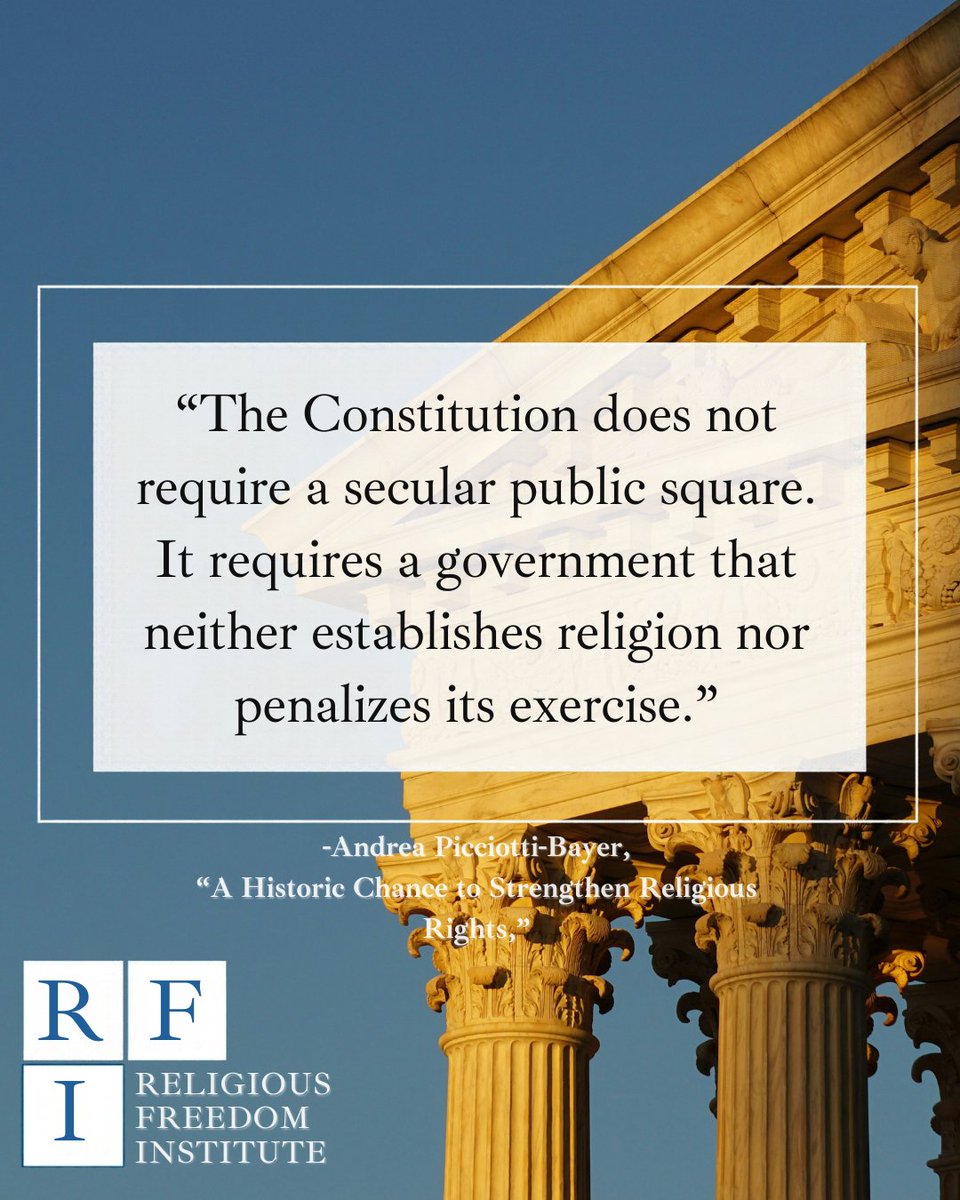 RFInstitute's tweet photo. Can religious schools be denied public benefits because of their beliefs? The Supreme Court’s review of St. Mary Catholic School v. Roy could impact religious liberty nationwide.

https://t.co/xDaDPOydQn

#RFI https://t.co/nXjB4MSvlw