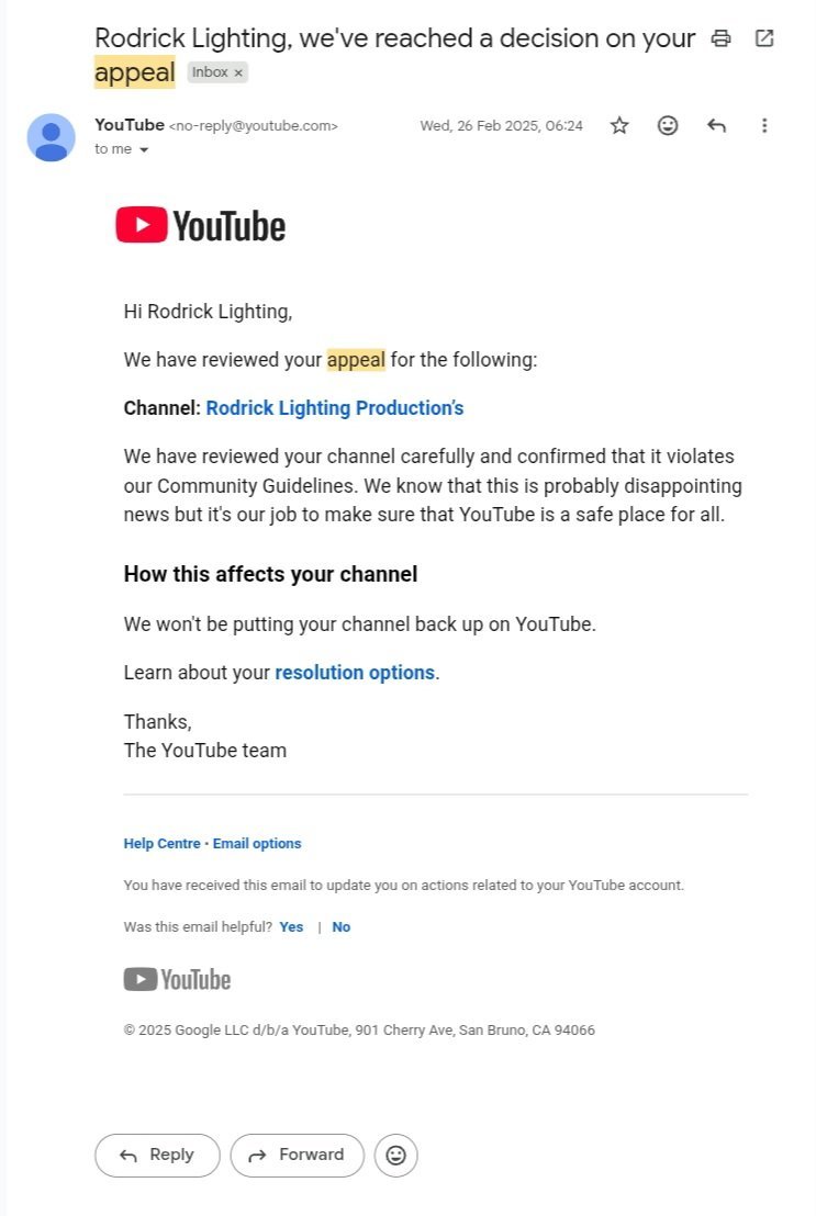 Ro84636Rodrick's tweet photo. @TeamYoutube Look it been Ages I really wang My channel back for making good content i Dont broke any rules at all please bring back real human review please 

​The Issue: The channel was abruptly flagged and terminated by YouTube's automated review systems for alleged "Community Guidelines" violations.

​Current Status: I submitted an immediate appeal through the standard platform tools, but it was quickly rejected by an automated message confirming they would not restore the account.

​My content entirely consists of original animations and Gacha videos that do not violate platform policies, and I believe this removal is a severe automated false positive. 

Please help me retweet, Repost, Quote to my post and Tag @TeamYouTube

Thank you

Channel URL: https://t.co/RTabTojVQz

#YoutubeAiWrongedCreators
