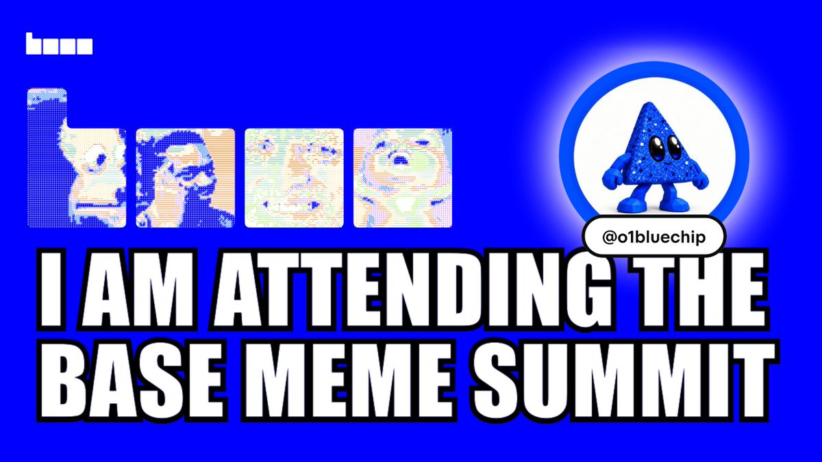 o1bluechip's tweet photo. See you there, @base meme enjoyers 🔷 https://t.co/IFaRJQeYg5