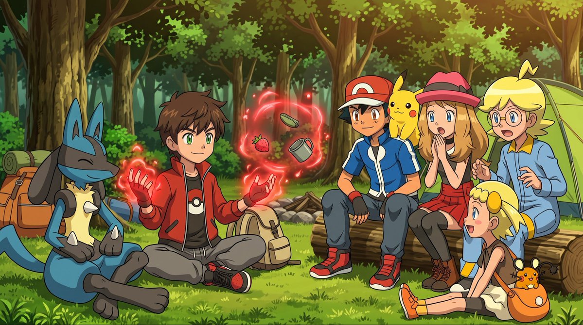 PokeWizard15's tweet photo. #anipoke
#Pokemon
#アニポケ
My OC(Me) showcasing his telekinetic powers to Clemont, Bonnie, and Serena.
Made on Gemini https://t.co/k8weIvKHCY