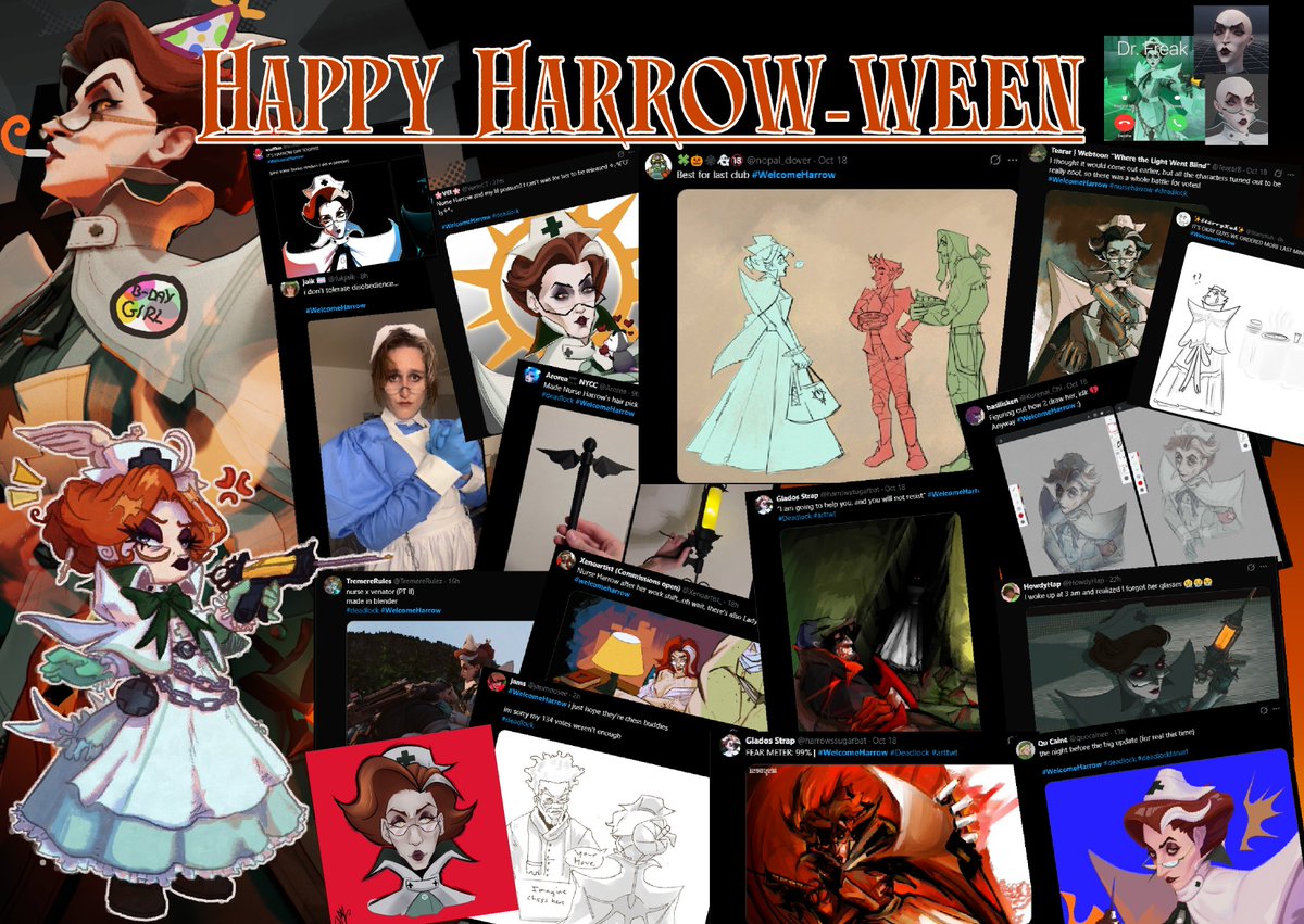 EffieGlasss's tweet photo. Be not afraid...

THANK YOU SO MUCH TO EVERYONE WHO PARTICIPATED IN #WelcomeHarrow - I Urge absolutely everyone to go over to the tag and feast your eyes on the wonderful creativity (cosplay, fanfiction, art, 3D prints!) on display!!

Happy Harrow-ween, and have fun!!! #deadlock https://t.co/5G3BZridSR