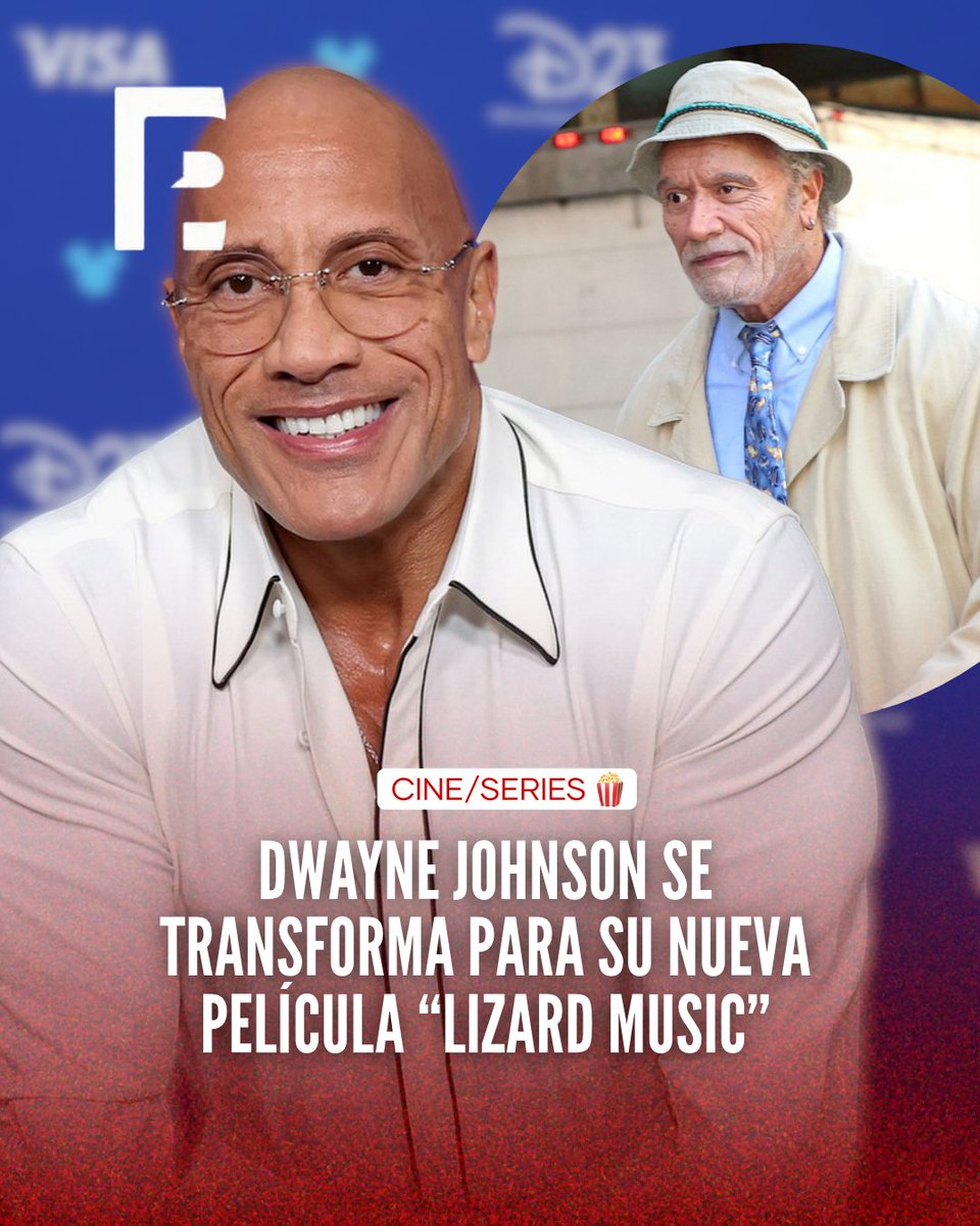 POSTAEntre's tweet photo. ¿QUÉ LE PASÓ A LA ROCA? 😱

Dwayne Johnson luce irreconocible en "Lizard Music". 🎬 Habría perdido 22 kilos y pasa hasta cinco horas en maquillaje para interpretar a un hombre de 70 años cuya mejor amiga es una gallina. ¡Impactante! 🐔

#DwayneJohnson #LizardMusic https://t.co/jq7ynZwIHE