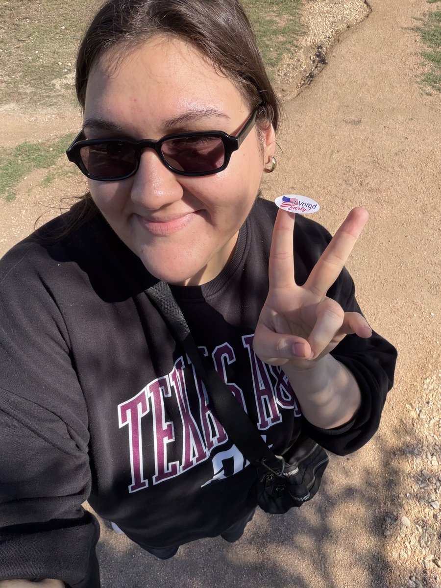 0liviajulianna's tweet photo. I voted for the grandson of a Baptist preacher, not the adulterous crook. 

One vote cast for @jamestalarico @GinaHinojosaTX and @zoforaustin!📍🗳️ https://t.co/YUJ56DZIcm