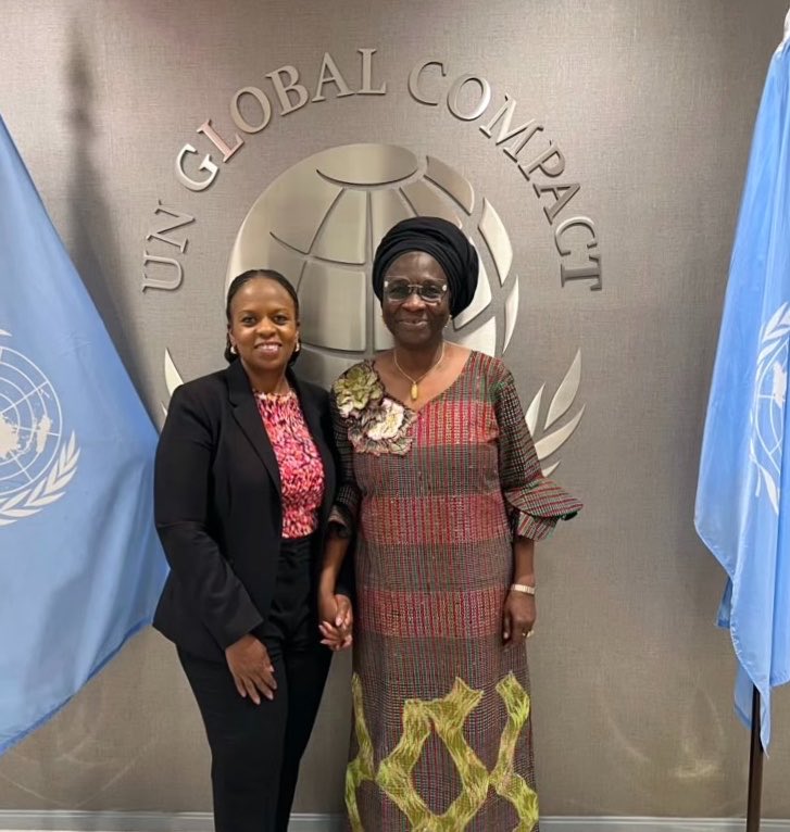 SandaOjiambo's tweet photo. A productive conversation with Cynthia Samuel-Olonjuwon, Director of the ILO Office for the United Nations, on advancing decent work, labour rights and responsible business through the longstanding relationship between the @ILO and the @UN Global Compact.

From the 2025 World Social Summit to the Human Rights Roundtable convened during High-level Week of the 81st UN General Assembly, these joint initiatives have helped bring the private sector perspective to critical social development priorities. Cynthia’s leadership has been key to strengthening cooperation between the ILO and the UN Global Compact.

#UNGlobalCompact #ResponsibleBusiness #LabourRights @ColonjuwonILO