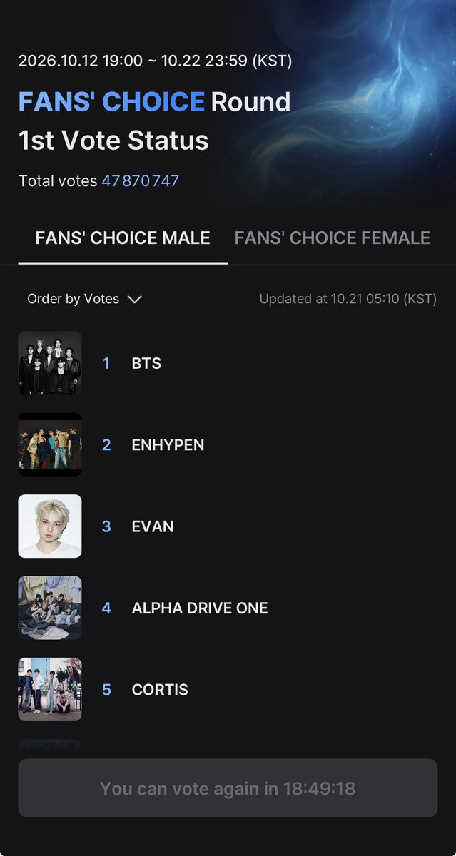 eunjilistens's tweet photo. I am casting my vote for #BTS at
#2026MAMAVOTE https://t.co/QKY1tKFGdc