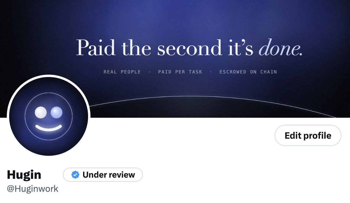 Huginwork's tweet photo. Blue check mark is still under review for the past 5 days.. 

We hope it will come soon! https://t.co/lVYYk7aOi3