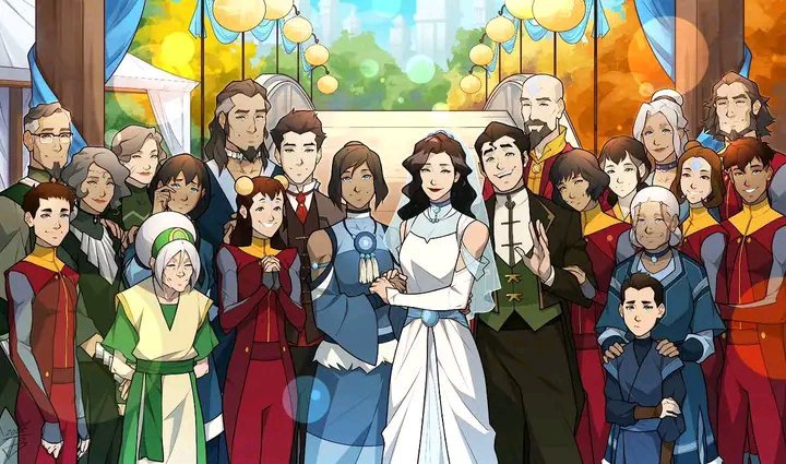 brainstorm_chan's tweet photo. Korrasami wedding 
I’m happy to see Toph has attended. But why didn't Zuko attend? https://t.co/qDEPYfQzTp